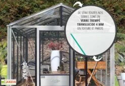 Serre De Jardin En Aluminium Et Verre Trempé Supra 16,7 M² -Serre Et Potager Soldes Magasin serre jardin aluminium supra 530x315 cm 1