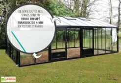 Serre De Jardin En Aluminium Et Verre Trempé Supra 34,7 M² -Serre Et Potager Soldes Magasin serre jardin aluminium supra 753x460 cm 1