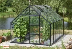 Halls Serre De Jardin En Aluminium Et Verre Horticole Universal 128 – 9,9 M² -Serre Et Potager Soldes Magasin serre jardin aluminium universal 128 noir