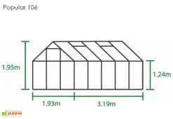 Halls Serre De Jardin En Aluminium Et Verre Horticole Popular 106 (6,2 M²) -Serre Et Potager Soldes Magasin serre jardin aluminium verre horticole popular 106 62m