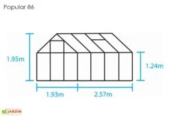 Halls Serre De Jardin En Aluminium Et Verre Horticole Popular 86 (5 M²) -Serre Et Potager Soldes Magasin serre jardin aluminium verre horticole popular 86 5m 3