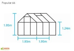 Halls Serre De Jardin En Aluminium Et Verre Popular 66 (3,8 M²) -Serre Et Potager Soldes Magasin serre jardin aluminium verre popular 66 38m 4