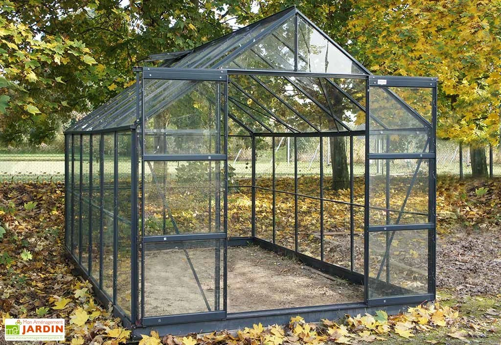 Serre De Jardin En Aluminium Et Verre Trempé 8,88 M² 1 Serre De Jardin En Aluminium Et Verre Trempé 8,88 M²