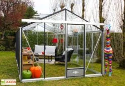 Serre De Jardin En Aluminium Et Verre Trempé Essentia 18,7 M² -Serre Et Potager Soldes Magasin serre jardin aluminium verre trempe essentia 187m