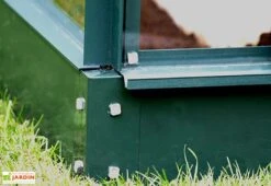 Serre De Jardin En Alu Et Verre Trempé Lams 12,9 M² - Laurus Vert -Serre Et Potager Soldes Magasin serre jardin aluminium verre trempe laurus lams 13m2 vert 2