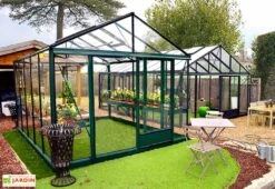 Serre De Jardin En Aluminium Et Verre Trempé Luxia 16,4 M² -Serre Et Potager Soldes Magasin serre jardin aluminium verre trempe luxia 164m 1