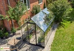 Halls Serre De Jardin En Aluminium Et Verre Trempé Qube 610 Noir 6,4 M² -Serre Et Potager Soldes Magasin serre jardin aluminium verre trempe qube 610 noir 64m 2