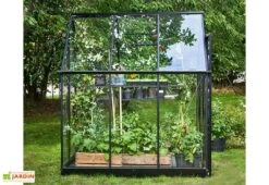 Halls Serre De Jardin En Aluminium Et Verre Trempé Qube 66 Noir 3,9 M² -Serre Et Potager Soldes Magasin serre jardin aluminium verre trempe qube 66 noir 39m 1