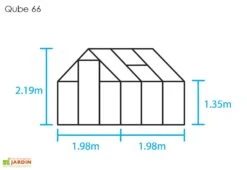 Halls Serre De Jardin En Aluminium Et Verre Trempé Qube 66 Noir 3,9 M² -Serre Et Potager Soldes Magasin serre jardin aluminium verre trempe qube 66 noir 39m 3