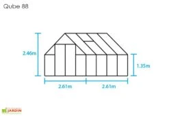 Halls Serre De Jardin En Aluminium Et Verre Trempé Qube 88 (6,6 M²) 9 Halls Serre De Jardin En Aluminium Et Verre Trempé Qube 88 (6,6 M²) -Serre Et Potager Soldes Magasin serre jardin aluminium verre trempe qube 88 66m