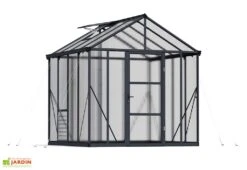 Serre De Jardin En Aluminium Et Polycarbonate Glory 6 M² - Grise -Serre Et Potager Soldes Magasin serre jardin glory 6m2 palram canopia