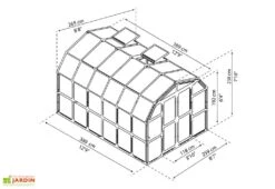 Serre De Jardin Polycarbonate Et PVC 10 M² – Grand Gardener 8x12 -Serre Et Potager Soldes Magasin serre jardin grand gardener 8x12 1 1