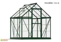 Serre De Jardin Polycarbonate Harmony Palram - Canopia Verte -Serre Et Potager Soldes Magasin serre jardin palram canopia harmony green 6x6 1