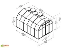 Serre De Jardin Polycarbonate Et PVC 4 X 2,5 M – Hobby Gardener 8x12 -Serre Et Potager Soldes Magasin serre jardin palram canopia hobby gardener 8x12 2