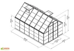 Serre De Jardin En Aluminium Et Polycarbonate Octave 9 M² -Serre Et Potager Soldes Magasin serre jardin palram canopia octave 9m2 5