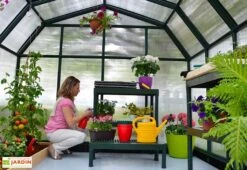 Serre De Jardin Polycarbonate Et PVC 6,5 X 2,5 M – Hobby Gardener 8x20 -Serre Et Potager Soldes Magasin serre jardin palram hobby gardener polycarbonate pvc vert 1