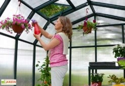 Serre De Jardin Polycarbonate Et PVC 4 X 2,5 M – Hobby Gardener 8x12 -Serre Et Potager Soldes Magasin serre jardin palram hobby gardener polycarbonate pvc vert 2