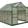 Serre De Jardin Polycarbonate 7,44m² Avec Base + 2 Lucarnes
