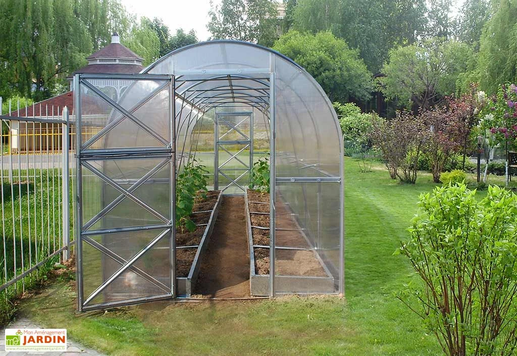 Serre De Jardin Tunnel En Polycarbonate Et Acier 2 Serre De Jardin Tunnel En Polycarbonate Et Acier – Image 2