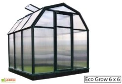 Serre De Jardin Verte Polycarbonate Et PVC – Eco Grow -Serre Et Potager Soldes Magasin serre jardin polycarbonate palram ecogrow 6x6 1