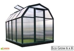 Serre De Jardin Verte Polycarbonate Et PVC – Eco Grow -Serre Et Potager Soldes Magasin serre jardin polycarbonate palram ecogrow 6x8 1