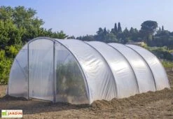Serre De Jardin Tunnel Richel 4,5x6 Ep 2x180µ 2 Portes -Serre Et Potager Soldes Magasin serre jardin tunnel 4x6m 2portes richel 2 1