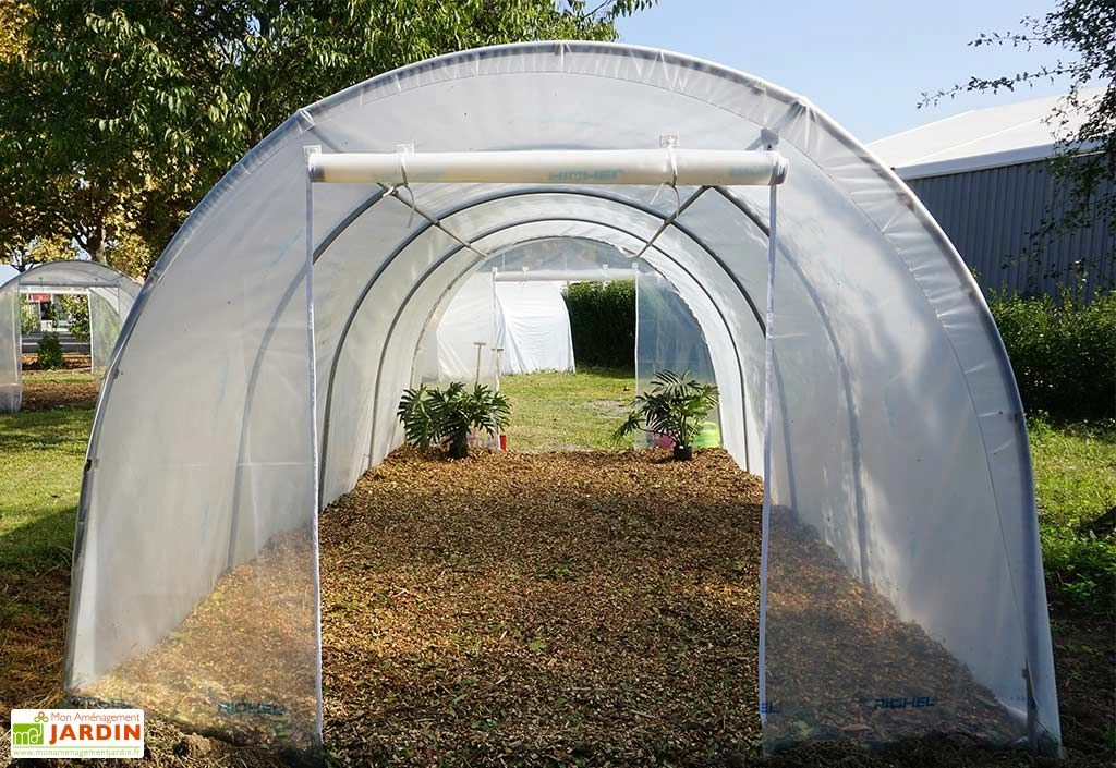 Serre De Jardin Tunnel Richel En Polyéthylène 2 X 180 µ - 2 Portes Zippées (18 M²) 3 Serre De Jardin Tunnel Richel En Polyéthylène 2 X 180 µ - 2 Portes Zippées (18 M²) – Image 3