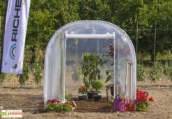Serre De Jardin Tunnel Richel 2x3 Pied Droit 2x180µ 1 Porte -Serre Et Potager Soldes Magasin serre jardin tunnel richel 2x3m pied droit 1porte 2