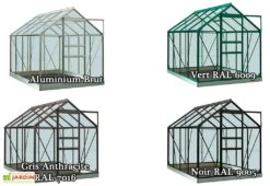 Serre Jardin Aluminium Verre Ivy 5 M² – Plusieurs Coloris -Serre Et Potager Soldes Magasin serre jardin verre aluminium ivy introgrow