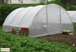 Serre Tunnel Tonneau En Polyéthylène 20 M² - Gothique 4,5 X 4,5 M