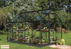 Halls Serre De Jardin En Aluminium Et Verre Horticole Popular 106 (6,2 M²) -Serre Et Potager Soldes Magasin serre verre horticole structure alu noir
