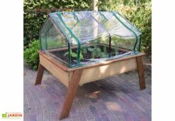 Axi Table De Culture En Bois De Hemlock + Bâche Plastique - 110 X 93 X 99 Cm -Serre Et Potager Soldes Magasin table culture bois bache plastique