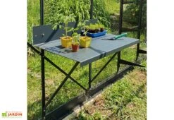Table De Rempotage En Aluminium Pour Serre Lams – 80 X 50 Cm -Serre Et Potager Soldes Magasin table de rempotage aluminium