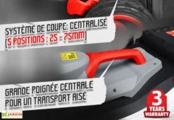 Tondeuse à Gazon Électrique 1800 W – 40 Cm Bac Récolteur 40 L -Serre Et Potager Soldes Magasin tondeuse electrique 1800w elem garden tde1840p hauteur coupe reglable