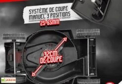 Tondeuse à Gazon électrique 1300 W 32 Cm + Bac 25 L -Serre Et Potager Soldes Magasin tondeuse gazon electrique elem garden ltde1332 22 coupe 32cm