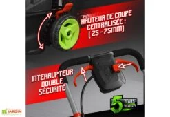 Tondeuse à Gazon Sans Fil PowerShared 2x 20V 34 Cm - Sans Batterie -Serre Et Potager Soldes Magasin tondeuse gazon sans fil powershared constructor 3