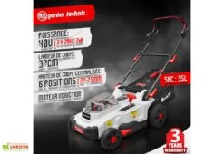 Tondeuse à Gazon Électrique Sans Fil + 2 Batteries 20V -Serre Et Potager Soldes Magasin tondeuse sans fil 40v elem garden tde40v37 li2bf