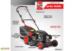 Tondeuse Thermique Autotractée 173 CC – 50 Cm 7 Tondeuse Thermique Autotractée 173 CC – 50 Cm -Serre Et Potager Soldes Magasin tondeuse thermique 173cc elem garden ttac51t173 22