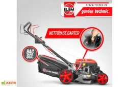 Tondeuse Thermique Autotractée 173 CC Démarreur électrique – 50 Cm -Serre Et Potager Soldes Magasin tondeuse thermique elem garden ttac51t173es 23 nettoyage carter