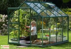 Serre De Jardin En Verre Trempé Lams 4,9 M² - Allium Vert